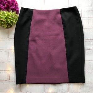 Halogen Black and Purple Pencil Skirt